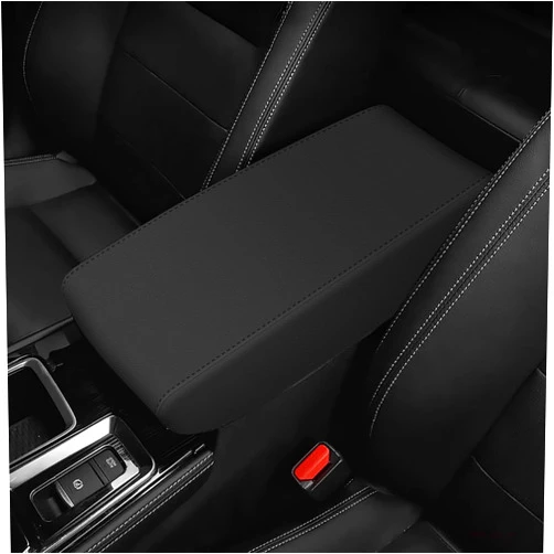 AOMSAZTO Center Console Armrest Cover for 2019-2024 Nissan Altima Black, Armrest Box Protector Interior Accessories (Black Stiches)