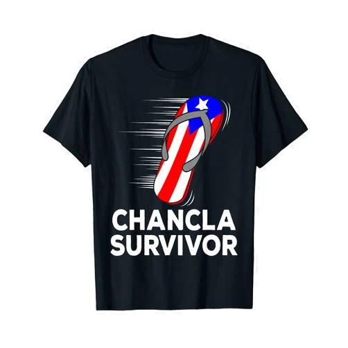 Funny Chancla Survivor Funny Puerto Rican Meme Tee Chancla Survivor Puerto Rico Funny Spanish Joke Gift Idea T-Shirt
