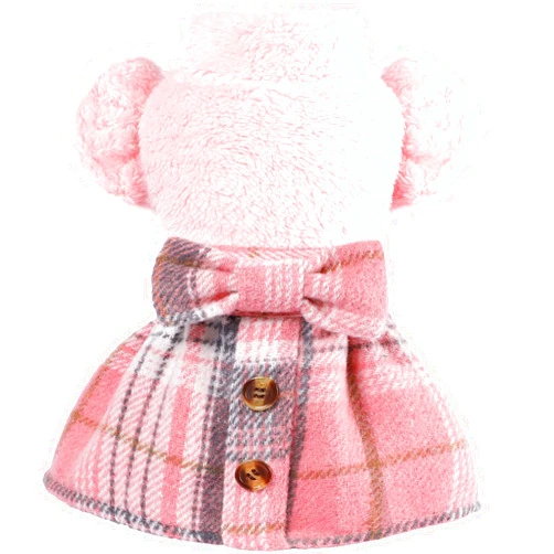 Wansommy Fleece Dog Sweater for Small Dogs, Winter Dog Sweater, Fall Cute Warm Puppy Clothes, Tiny Dog Clothes Outfit, Soft Pet Chihuahua Yorkie Sweater Pink Brown (X-Small)