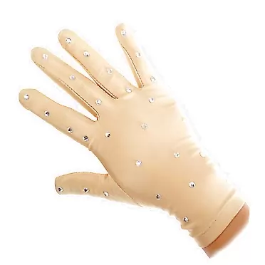 HOMU Ice Figure Skating Gloves with Rhinestone Figure Skating Competition Gloves Performance Gloves Winter Dance Gloves Medium