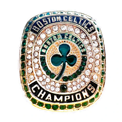 TSUNEN Boston 2024 National Basketball Championship Ring, Trendy Accessory Durable Collectible Championship Bling, Gift For Celtics Fans Mens Kids Boys Fathers, Includes Wooden Box