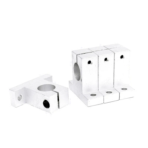 FKG SK20 Aluminum Linear Motion Rail Clamping Guide Support Bracket for 20mm Diameter Shaft, Set of 4
