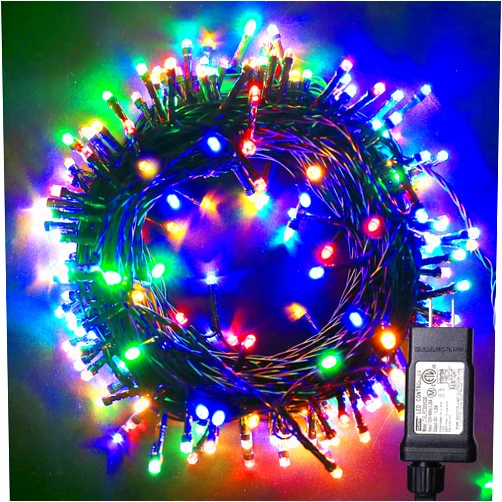 Blingstar Christmas Lights Colored String Lights 33 ft 100 LED Waterproof Multicolor Twinkle Lights 8 Modes 30 V Plug in Fairy String Lights for Indoor Outdoor Xmas Tree Bedroom Garden Party Decor