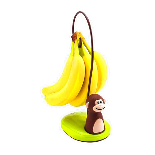 Joie Monkey Banana Tree Holder, Countertop Fruit Hanger with Secure Hook, Bananas Ripen Evenly and Last Longer, Cute Kitchen Gadget