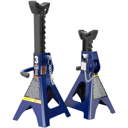 TCE 3 Ton (6,000 LBs) Capacity Double Locking Steel Jack Stands, 2 Pack, Blue, AT43002AU