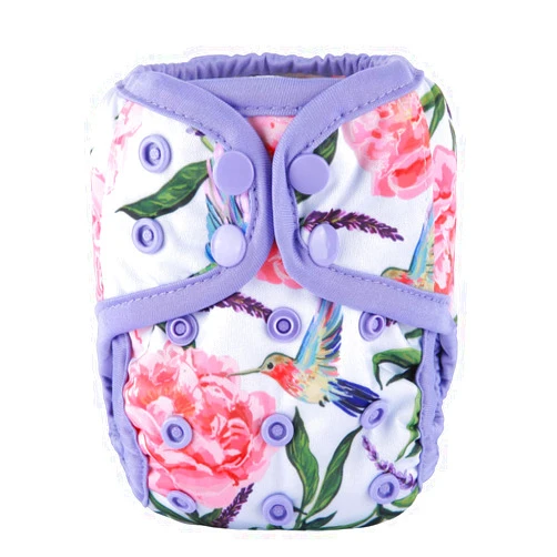 Sigzagor Newborn Baby Diaper Nappy Cover 8lbs-10lbs (Hummingbirds)