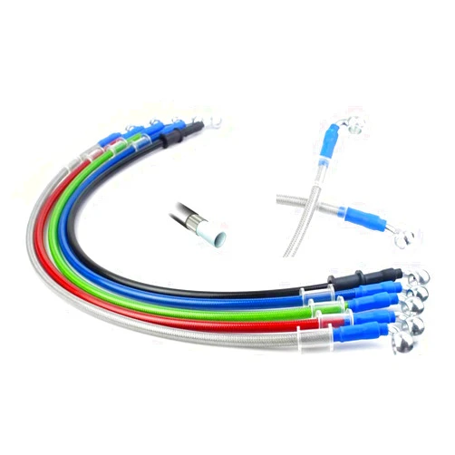 Fireyouracing 400-2400mm AN3 1/8inch 28 90 Degree M10 Motorcycle Hydraulic Brake Line Oil Hose Pipe Fitting Stainless Steel Braided for ATV Motorcycle Motocross Pit Dirt Street Racing bike - 1500mm Silver