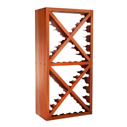 Wine Enthusiast N'FINITY Stackable Wine Rack - Diamond Cube (Solid Sides) - Dark Walnut Finish Solid Walnut- Holds 78 Bottles- Stylish Durable Wine Rack Home Decor – Bar Cabinet Liquor Storage