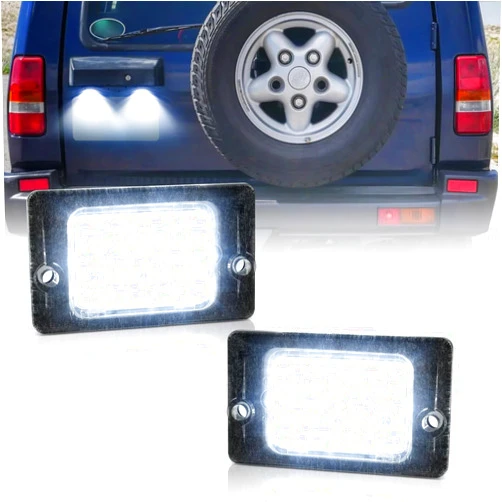 litzland LED License Plate Lights Tag Light Compatible With Land Rover Discovery 1 2 1994-2004 6000k White Number Plate Light 2pcs Canbus Design