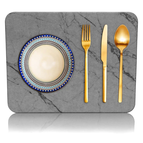 Yukee Stone Drying Mat for Kitchen Counter, Diatomaceous Earth Stone Dish Drying Mat, Quick Dry Ultra Absorbent Heat Resistant Eco Friendly Dish Drying Stone for Tableware Bottle Cup Dish Drying Pad