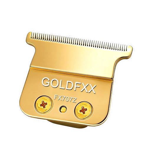 FUHKQE FX707Z Trimmer Blades Replacement Compatible with BaByliss FX787&FX726 Trimmer,DLC 2.0 Clipper Replacement Blade,Gold,1 Pack.