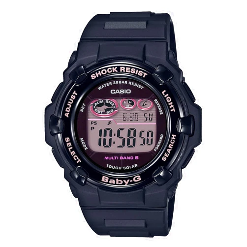 Baby-G [Casio] Watch Baby-G Radio Solar 2021 Model BGR-3000UCB-1JF Ladies Black