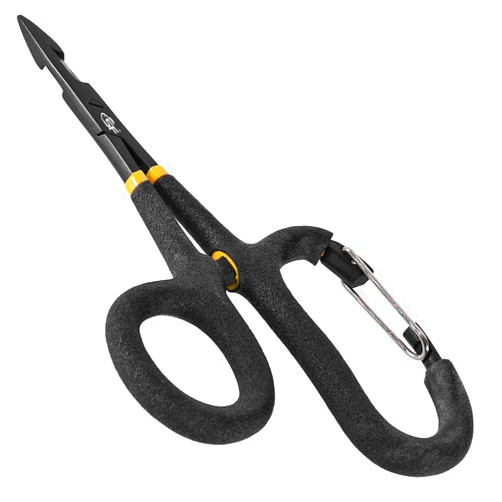 SF Fly Fishing Hemostat Scissor Forcep Clamp Double Dipped Grip 6.25 inch