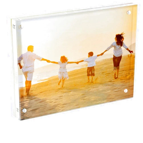 Dwelling With Pride Acrylic Picture Frame 8x10 Inch - Acrylic Photo Frame - Collage Stand for Family Photographs - Clear Picture Frames for Office Desk & Side Table - Wedding Table Décor