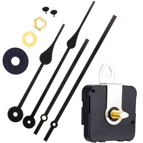 Hicarer Clock Movement Mechanism High Torque Long Shaft Clock Replacement Wall Clock Mechanism Hands Quartzs DIY Clock Repair Parts Motor Replacement with 2 Pairs of Hands
