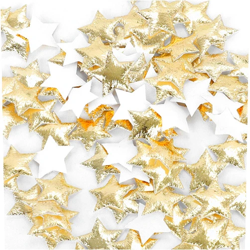 Generic 100Pcs Glitter Five Stars Confetti Sprinkles Metallic Foil Stars Gold Silver for Party Wedding Festival Decorations and Table Decor (Gold)