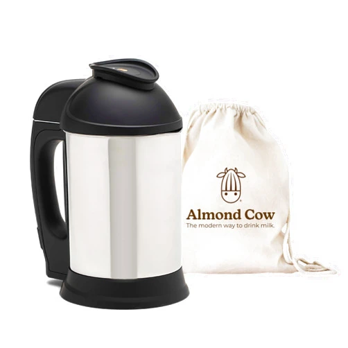 Almond Cow Nut Milk Maker Machine, Plant Based Maker for Homemade Almond, Oat, Cashew Nut Milks & More, Stainless Steel Food Machines, 5-6 Cups Per Batch, 120V