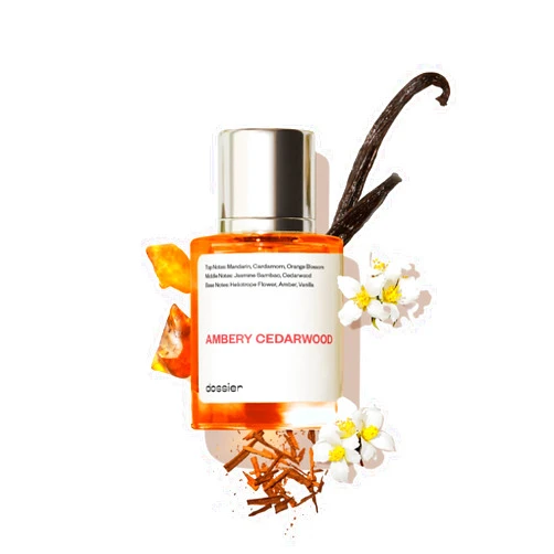 Dossier - Ambery Cedarwood - Eau de Parfum - Inspired by T.Mugler Alien - Perfume Luxury - Pure Infused - Paraben Free - Vegan - For Women Men Unisex - Fragrance 1,70z (Spray 50ml)