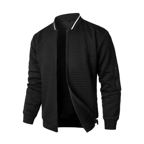 HOOD CREW Men’s Lightweight Casual Jackets Varsity Bomber Jacket Coat with Zipper