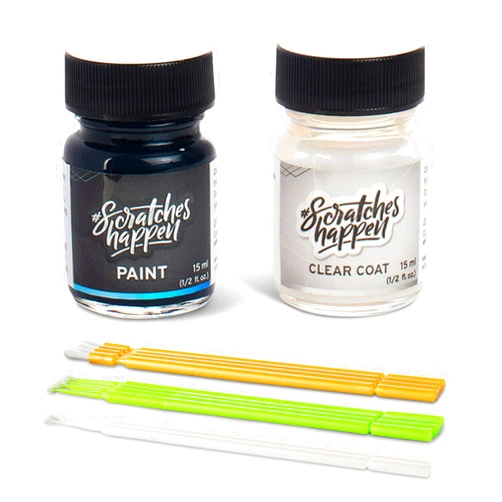 ScratchesHappen Exact-Match Touch Up Paint Kit Compatible with Ford Norsea Blue Metallic (KR/M7111A) - Bottle, Essential