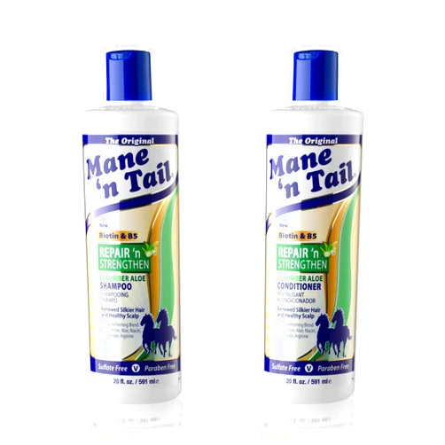 Mane 'n Tail Repair 'n Strengthen Shampoo & Conditioner 20oz each Cucumber & Aloe