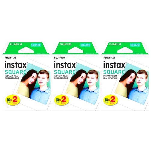 Fujifilm Square Twin Pack Film, 20 Exposures (3 Boxes)