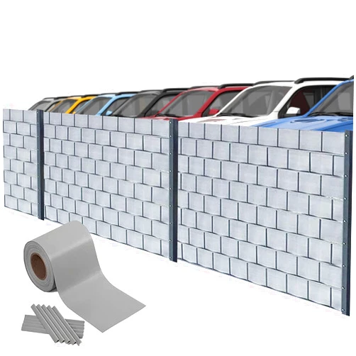 LXLIGHTS Privacy Screen Fence Strips, PVC Privacy Screening for Double Bar Fences, Waterproof Garden Opaque Privacy Film with Mounting Clips, Easy Assembly, 49 Sizes (Color : Grey, Size : 19cmx29m)
