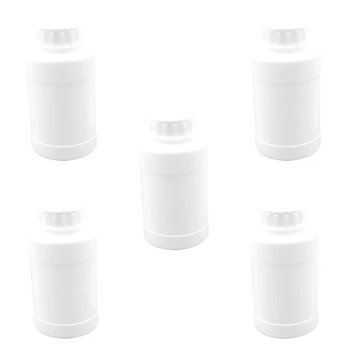 Othmro 10pcs 8.45oz/250ml Plastic Bottles, Lab Cylindrical Chemical Reagent Bottle, Wide Mouth Laboratory Reagent Polyethylene Bottle, Sample Sealing Liquid Storage Container for Food Storage White
