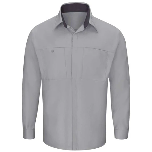 Red Kap Men's Long Sleeve Performance Plus Shop Shirt with Oilblok Technology