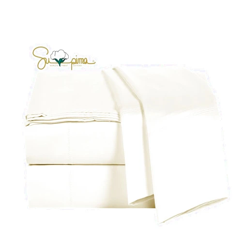 ELINEN 100% Supima Cotton Sheets 600 Thread Count,Bed Sheet Set King Size Sheets 4 Pieces,Soft & Silky Sateen Weave, Fits Mattress Up to 18