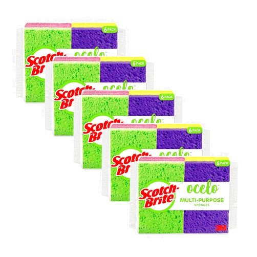 Scotch-Brite ocelo Sponge, Multi-Color, 30 Sponges