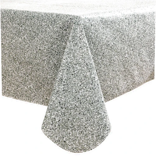 Walrus Heavy Duty Vinyl Tablecloth with Flannel Backing Waterproof Oil-Proof Plastic Table Cloth Stain-Resistant Wipeable Rectangle or Square Table Cover for Indoor and Outdoor (Grey, 54X54 Inch)