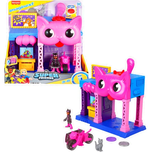 Fisher-Price Imaginext DC Super Friends Toy Catwoman Playhouse Playset with Figure & Accessories for Pretend Play Kids Ages 3+ Years ​