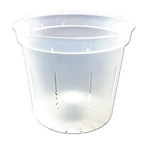rePotme 6 inch Orchid Pot - Slotted Clear Orchid Pots - 6 Pack