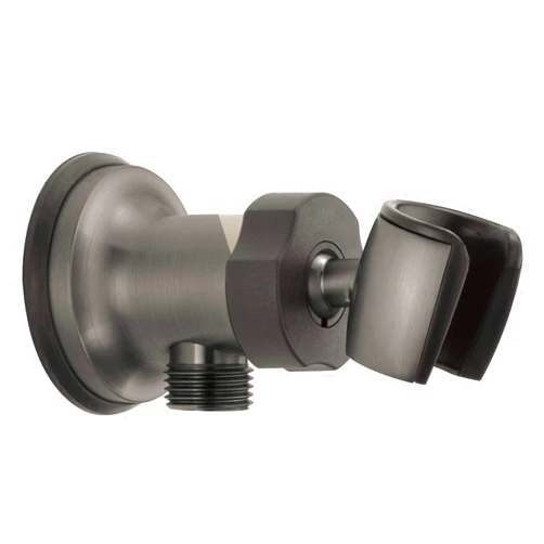 DELTA FAUCET U4985-KS-PK Adjustable Wall Elbow Hand Shower Mount, Black Stainless