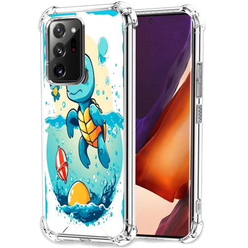 DeweiDirect Clear Case for Samsung Galaxy Note 20 5G Note 20 Ultra 5G Note 10 Note 10+ Note 8 Note 9 with Turtle-BO13,Four Corners Reinforced