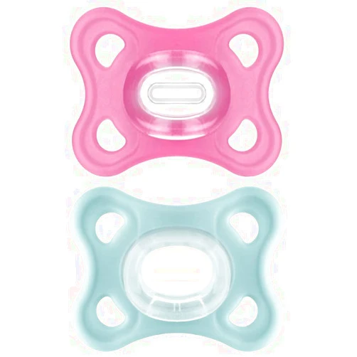 MAM Comfort Pacifiers, Newborn Pacifiers (2 Pack) 3-6 Months, Best Pacifier for Breastfed Babies, Girl Silicone