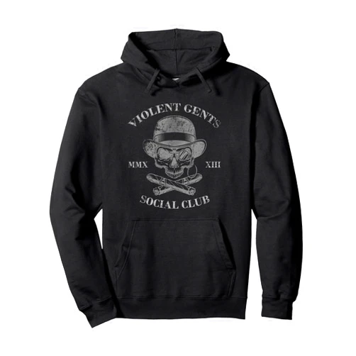 Visit The GENTS VIOLENT SOCIAL CLUB Apparel GENTS VIOLENT SOCIAL CLUB Distinguished Bold Vigilant Pullover Hoodie