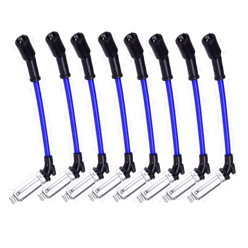 Cozywind 10.2MM Spark Plug Wire Set Ignition Cable Silicone Jacket Silicone Boot Ends fits for 2000-2009 Chevy GMC Saab Isuzu V8 48322R 48322 7831 (Black)