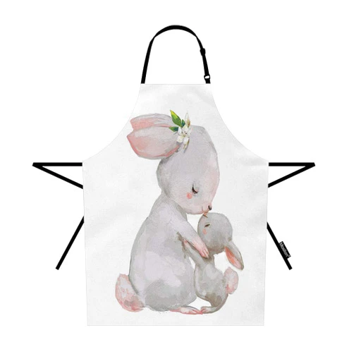 Moslion Woman Eye Long Eyelashes Eyeshadow Kitchen Cook Aprons