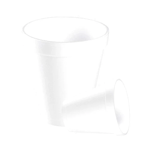 Pantryware Essentials 8oz Disposable White Foam Cups - Pack of 50CT. Disposable Hot/Cold Drinking Foam Cups.