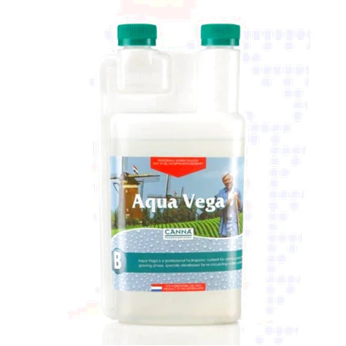 CANNA 1 Liter - Aqua Vega - Part B - Veg Nutrient - Developed For Recirculating Systems - CANNA 9520901