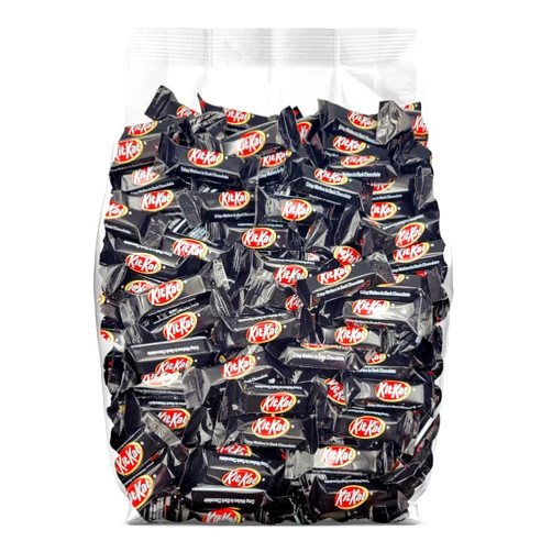 Yummy Chew Kit Kat Mini Bars Dark Chocolate Candy Bulk Pack - 75 Individually Wrapped Kit Kats in Bulk - Chocolate Kit Kat Bars - Dark Chocolate KitKat Bulk Candy - 75 Piece Bulk Kit Kat Candy Party Pack