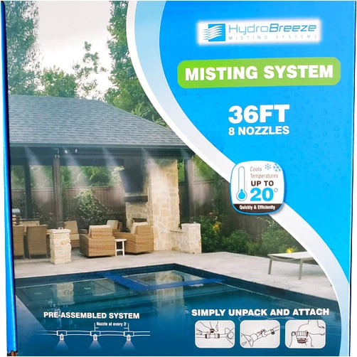 Hydrobreeze Pre-Assembled Misting System 36 Feet 1/4 in Beige Tubing - 8 Nozzles