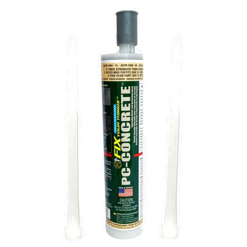 PC Products 72561 PC-Concrete Two-Part Epoxy Adhesive Paste for Anchoring and Crack Repair, 8.6 oz Cartridge, Gray