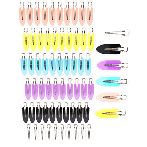 DF DUALFERV No Crease Hair Clips, 60 Pcs 2.3in Duck Billed Clips for Hair Sectioning and Styling (6 Colors)