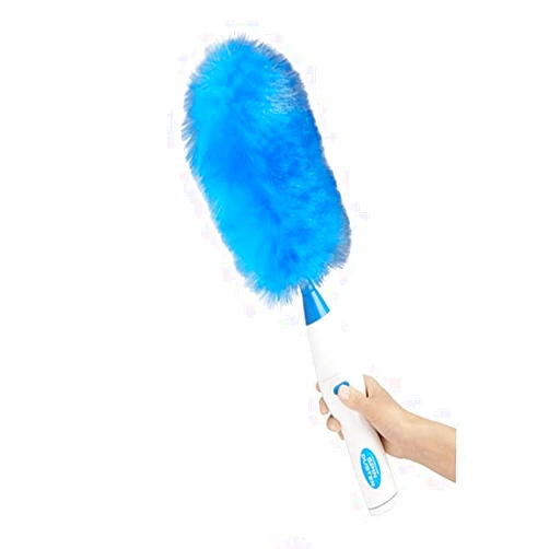 DDayuer Hurricane 360 Electric Feather Spin Duster Feather Duster Adjustable Electric Dirt Dust Brush Removing Dust in One Spin Cleaning Accessories Home Office, Use Battery