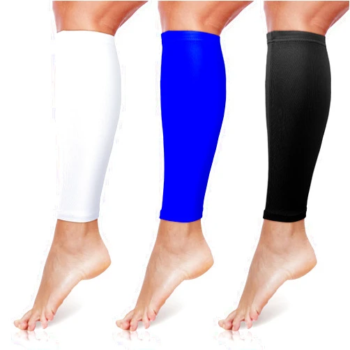 Sintege 3 Pairs Calf Compression Sleeves for Men And Women Football Leg Sleeve Footless Compression Sock for Running Athlete Cycling