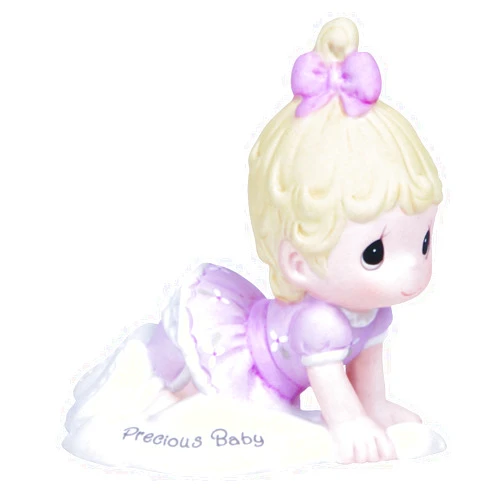 Precious Moments, Growing In Grace, Precious Baby, Bisque Porcelain Figurine, Blonde Girl, 133023