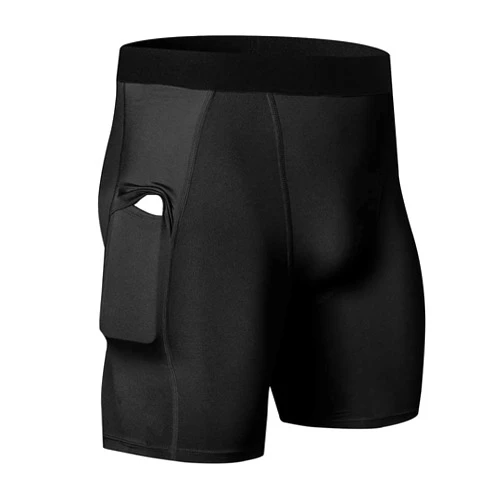 LEICHR 1/3 Pack Men Compression Shorts Spandex Running Athletic Baselayer Underwear Workout Training Shorts Pocket